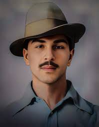 A colorized image of Bhagat Singh